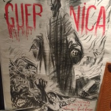 Protest art depicting the horrors of fascism in Spain
